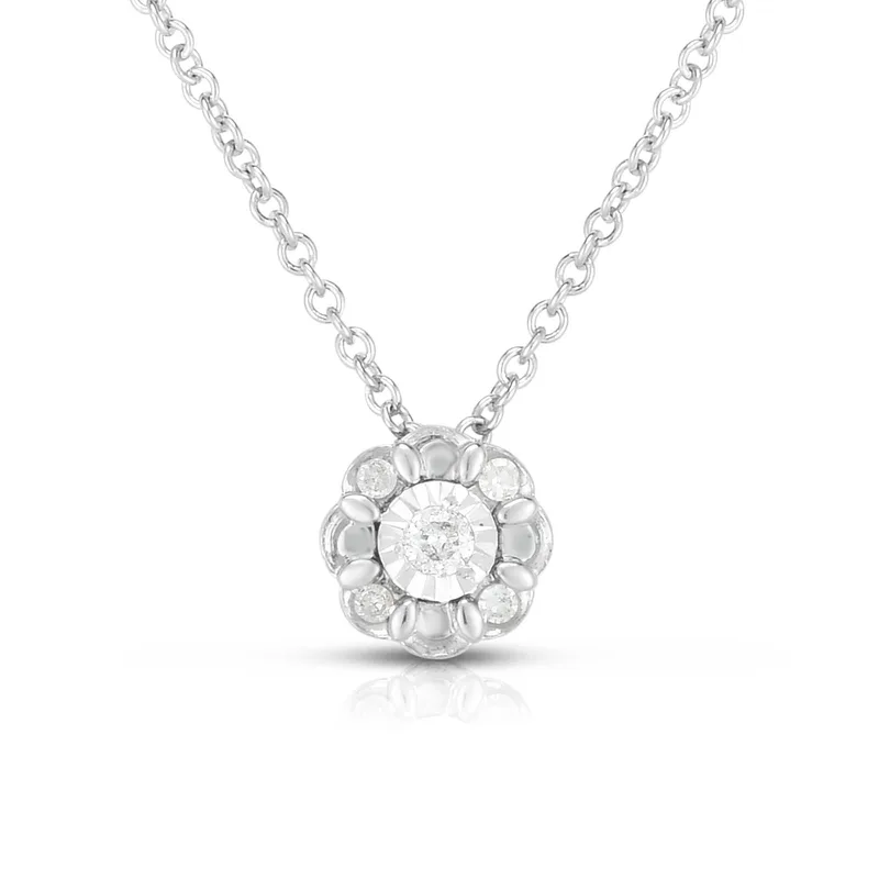 Jilco Inc Round Diamond Necklace - 0.10 Twt