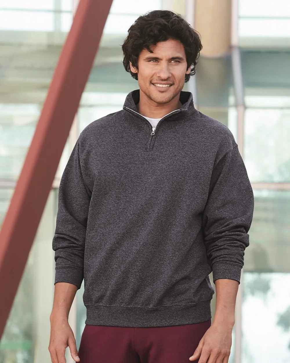 Jerzees® Nublend® Cadet Collar Quarter-Zip Sweatshirt