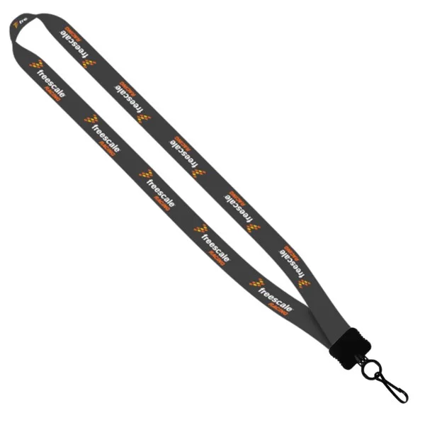 3/4" Dye-Sublimated Stretchy Elastic Lanyard with Plastic Clamshell and Plastic O-Ring view 4