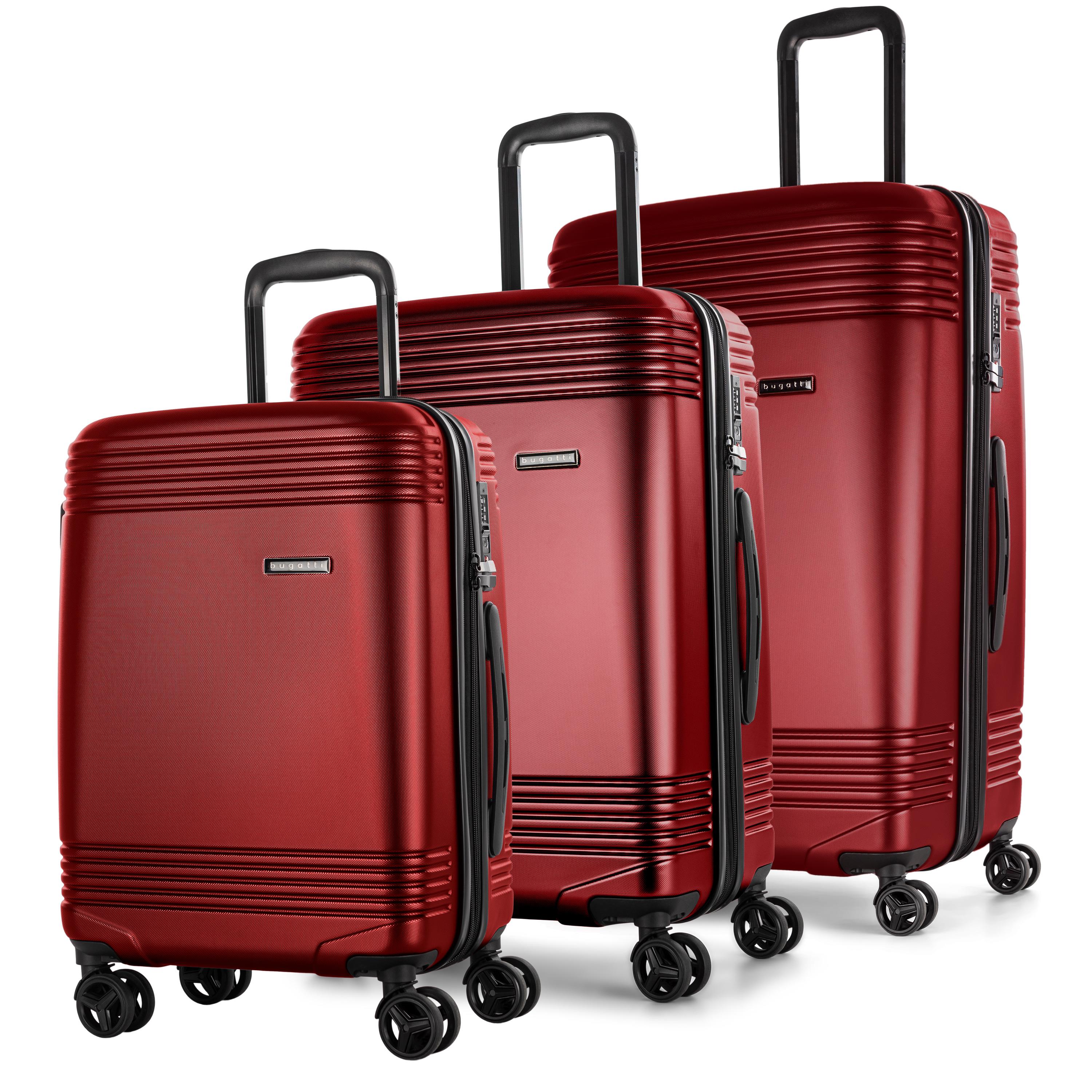Bugatti Nashville- 3 Pcs Hard Luggage Set -Red