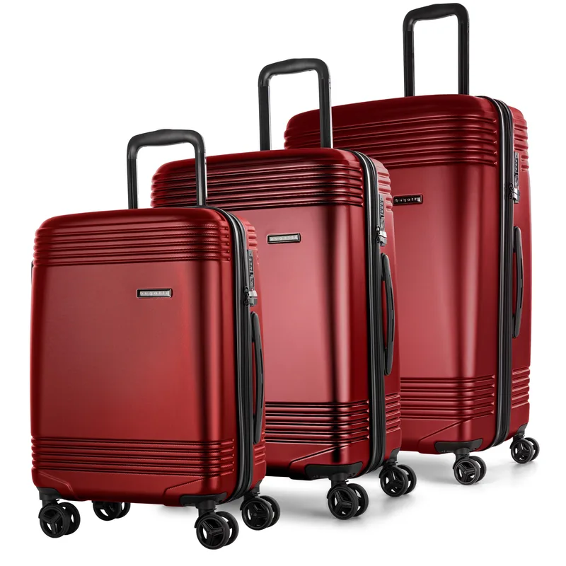 Bugatti Nashville- 3 Pcs Hard Luggage Set -Red