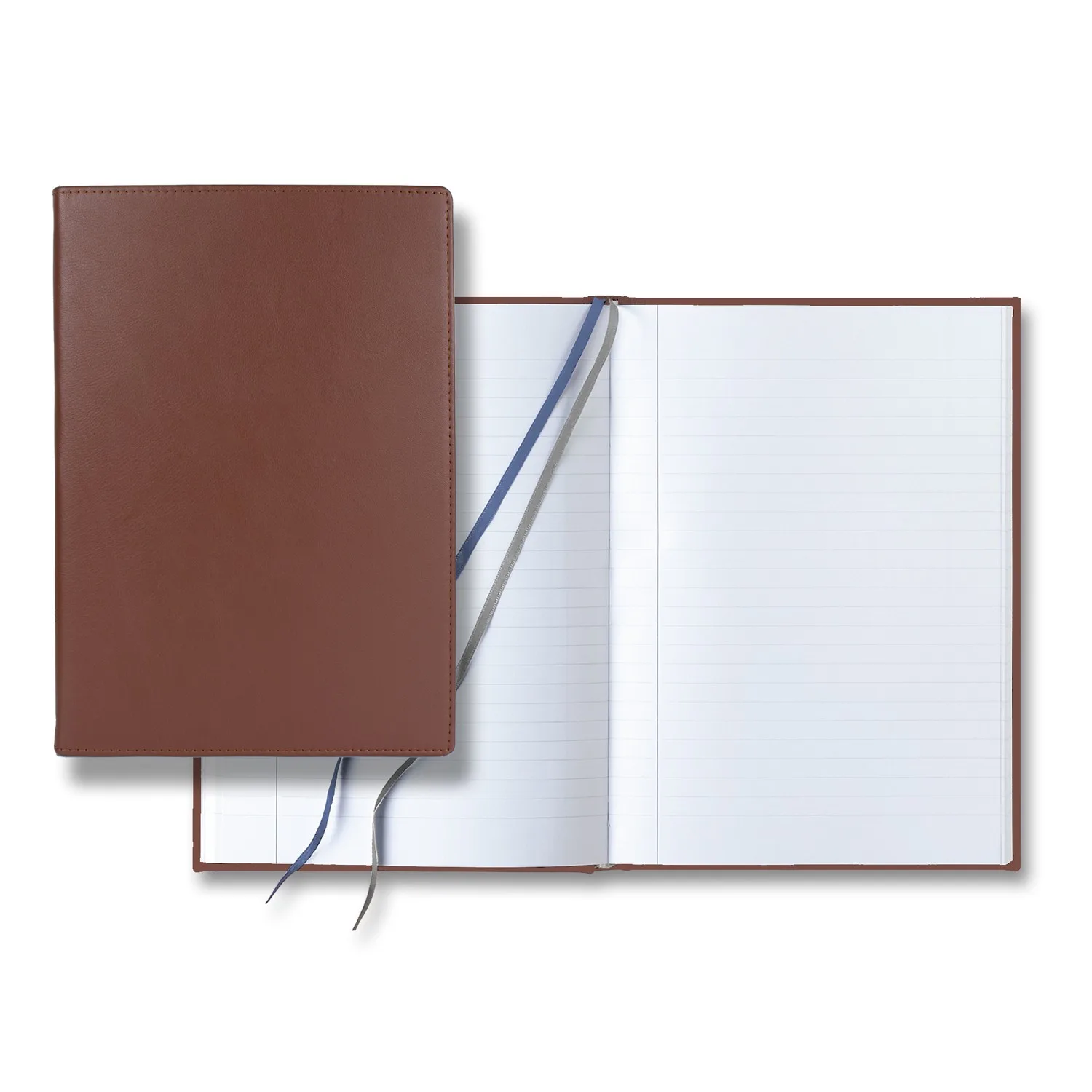 Castelli Calf Leather Grande Lined White Page Journal view 2