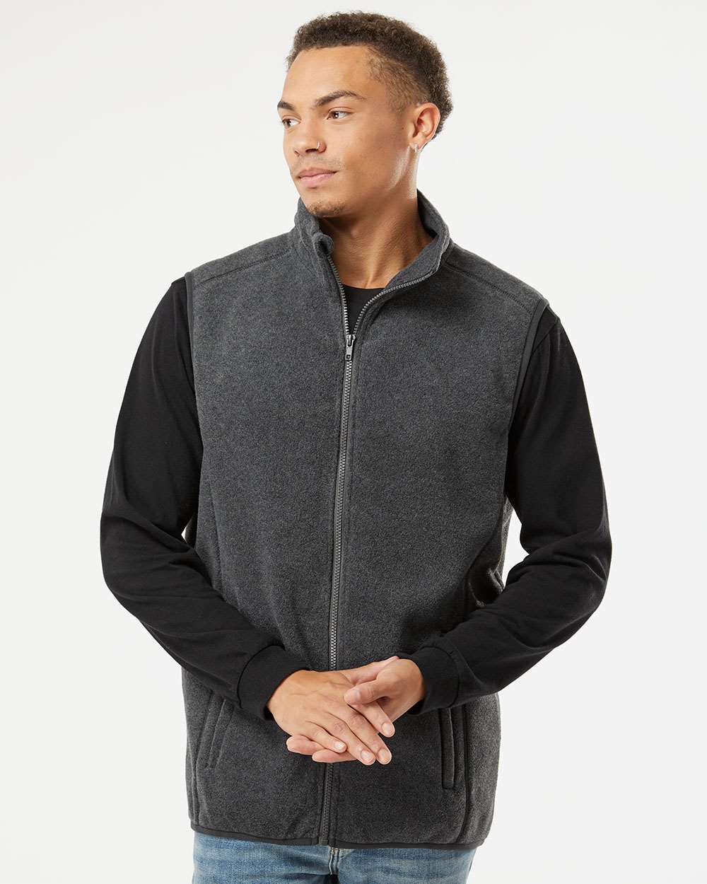 Burnside® Polar Fleece Vest view 2