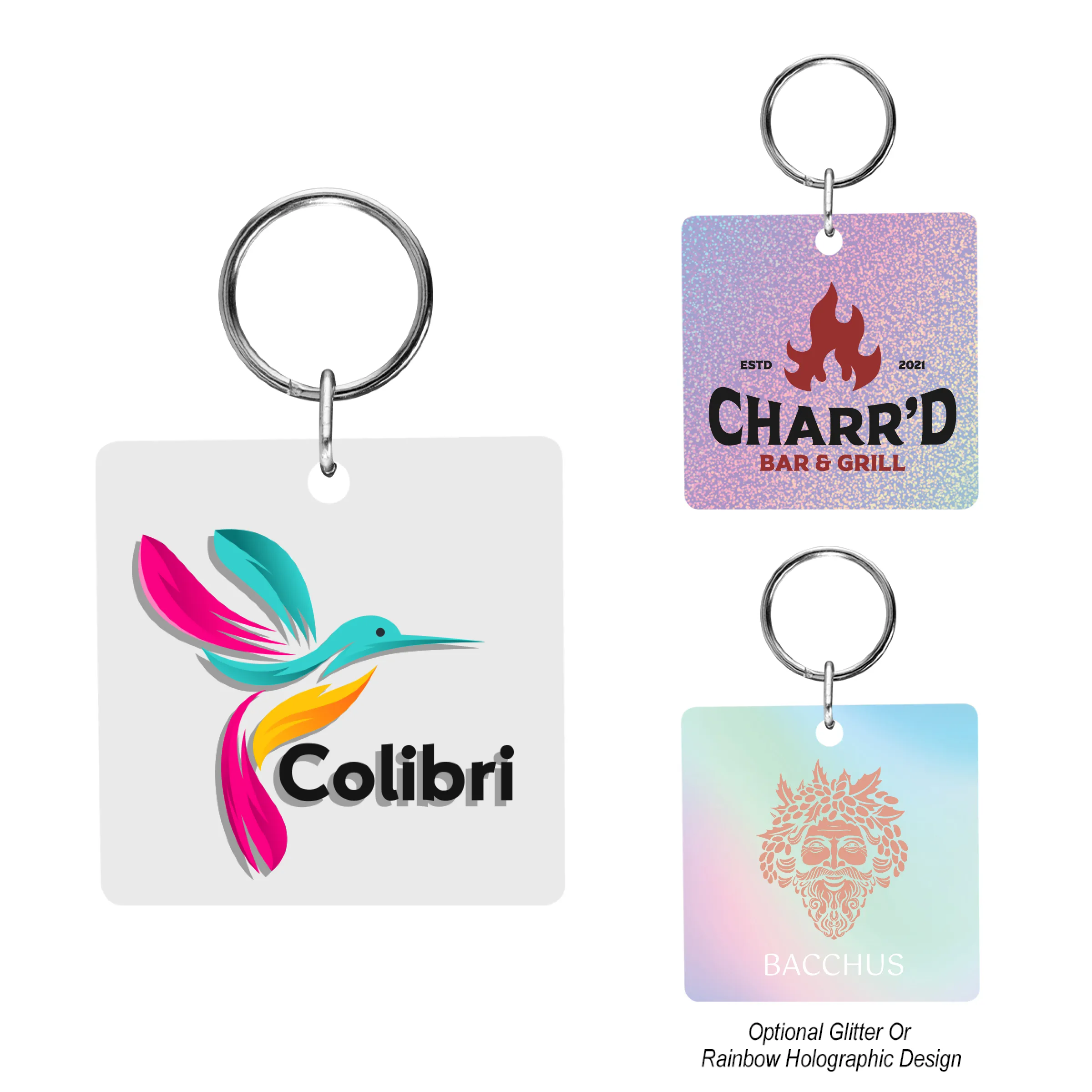 Acrylic Key Tag - Square view 2