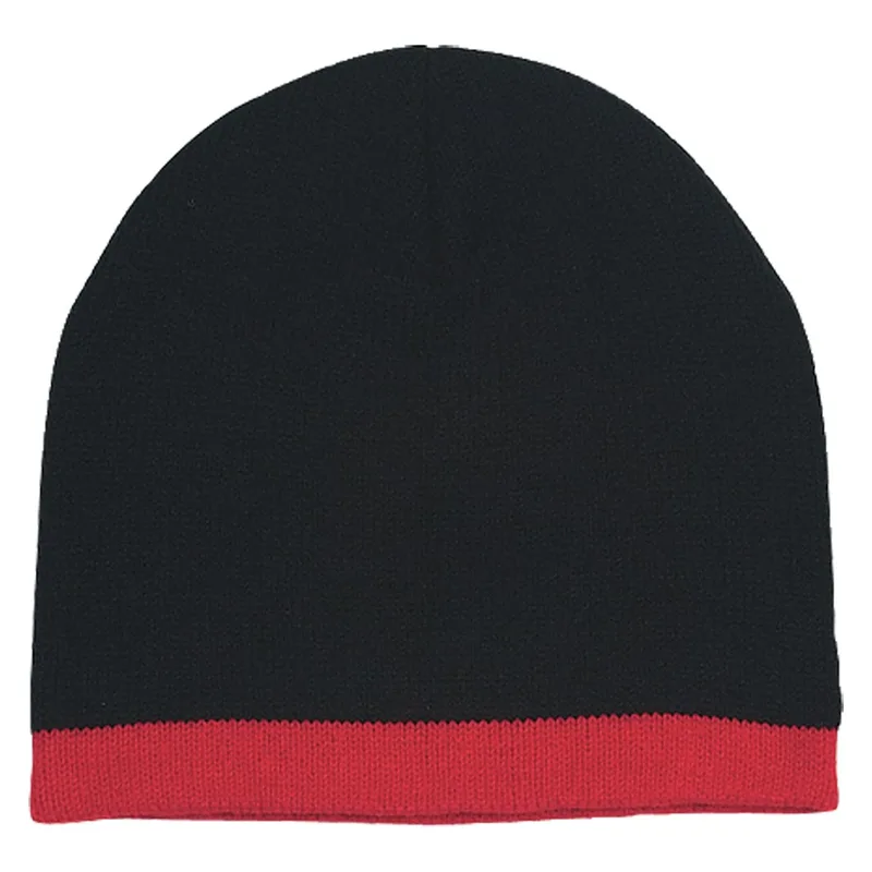 Knit Beanie With Stripe view 3