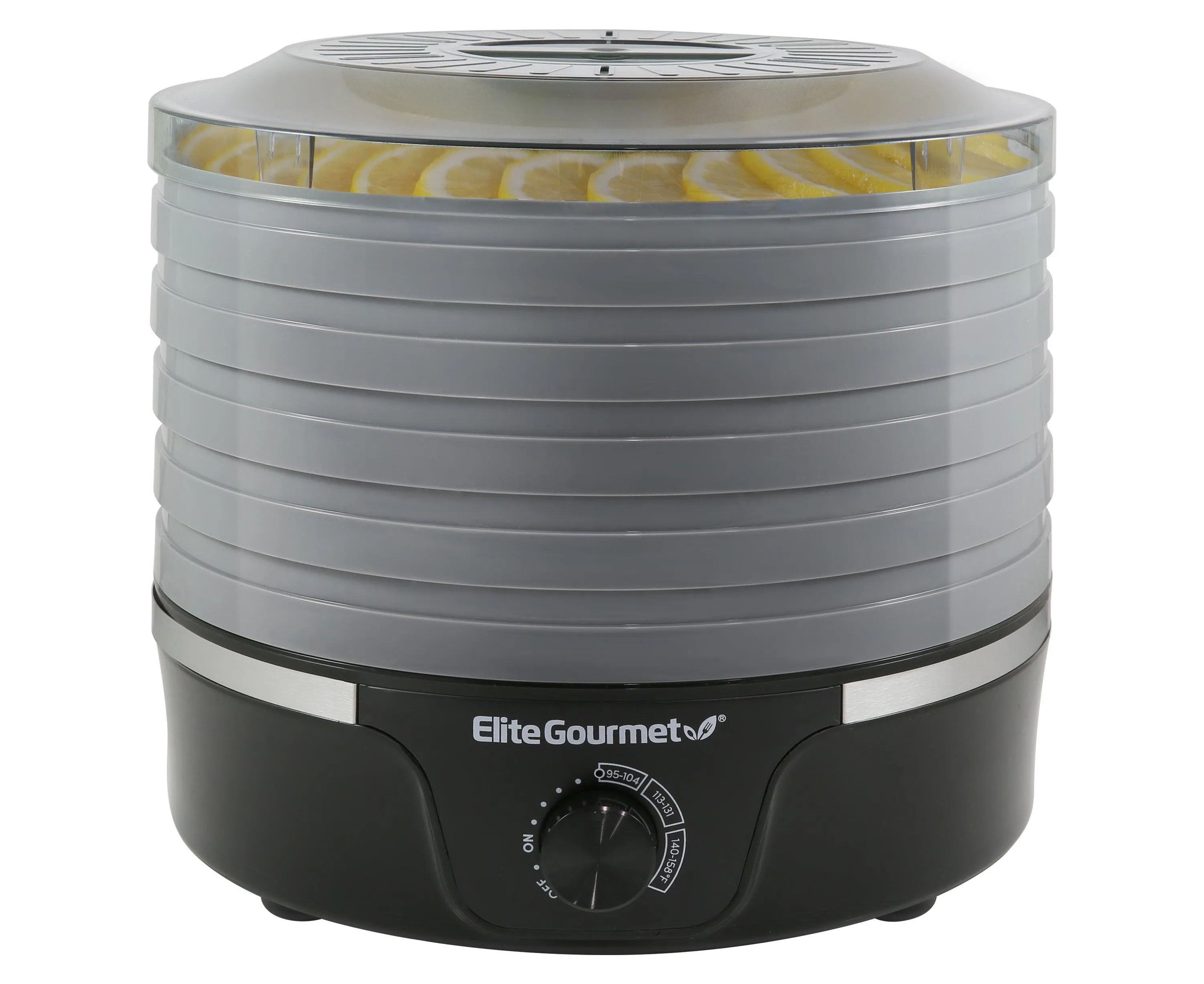 Elite 5-Tier Food Dehydrator W/ Temp Controls Black/Gray