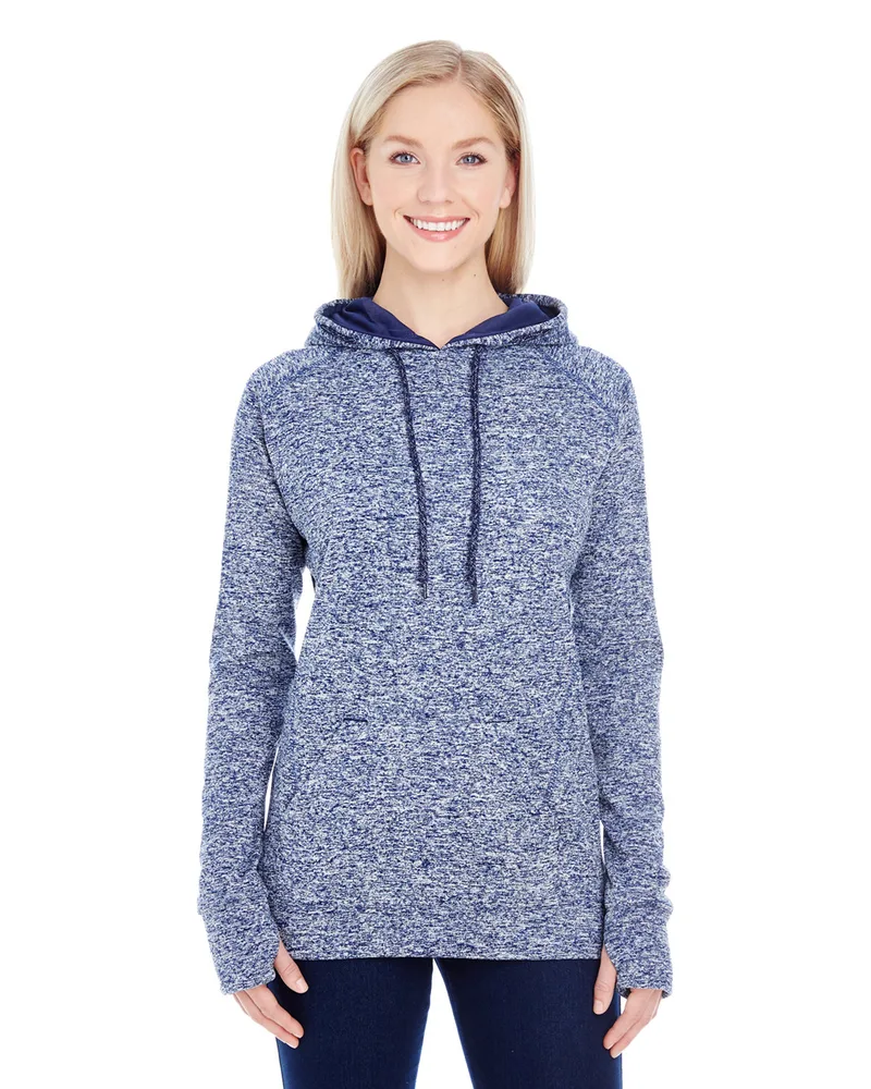 J AMERICA Ladies' Cosmic Contrast Fleece Hooded Sweatshirt view 6