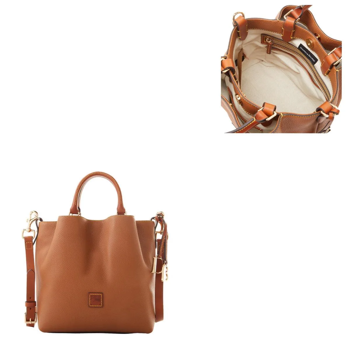 Dooney & Bourke Caramel Pebble Grain Small Barlow
