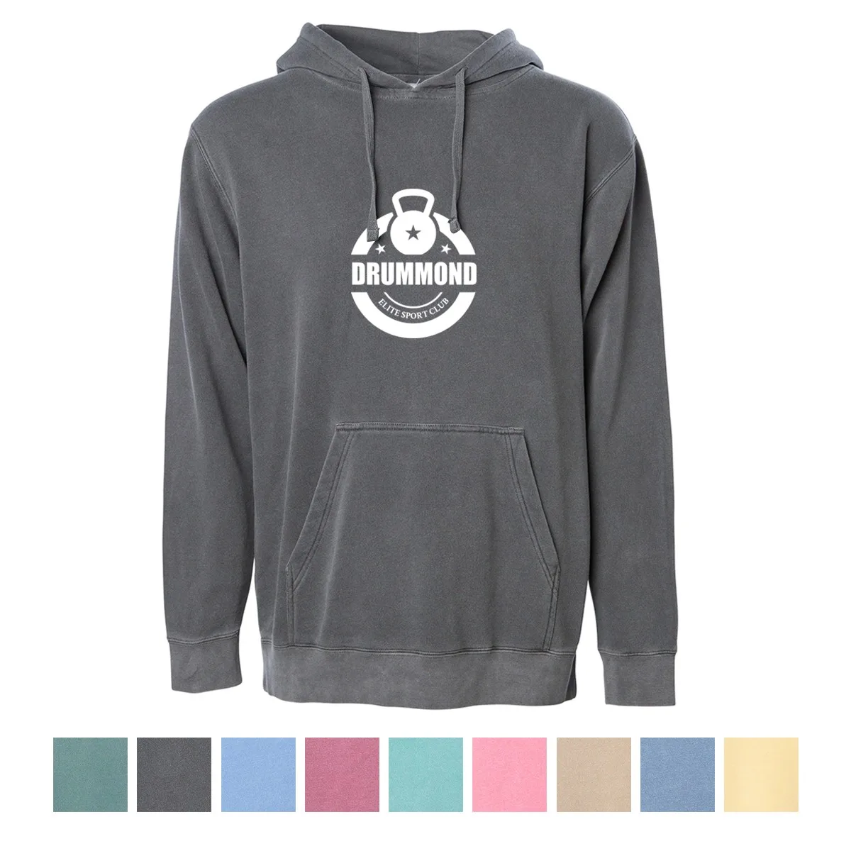 Independent Trading Company Unisex Midweight Pigment Dyed Hooded Sweatshirt view 2