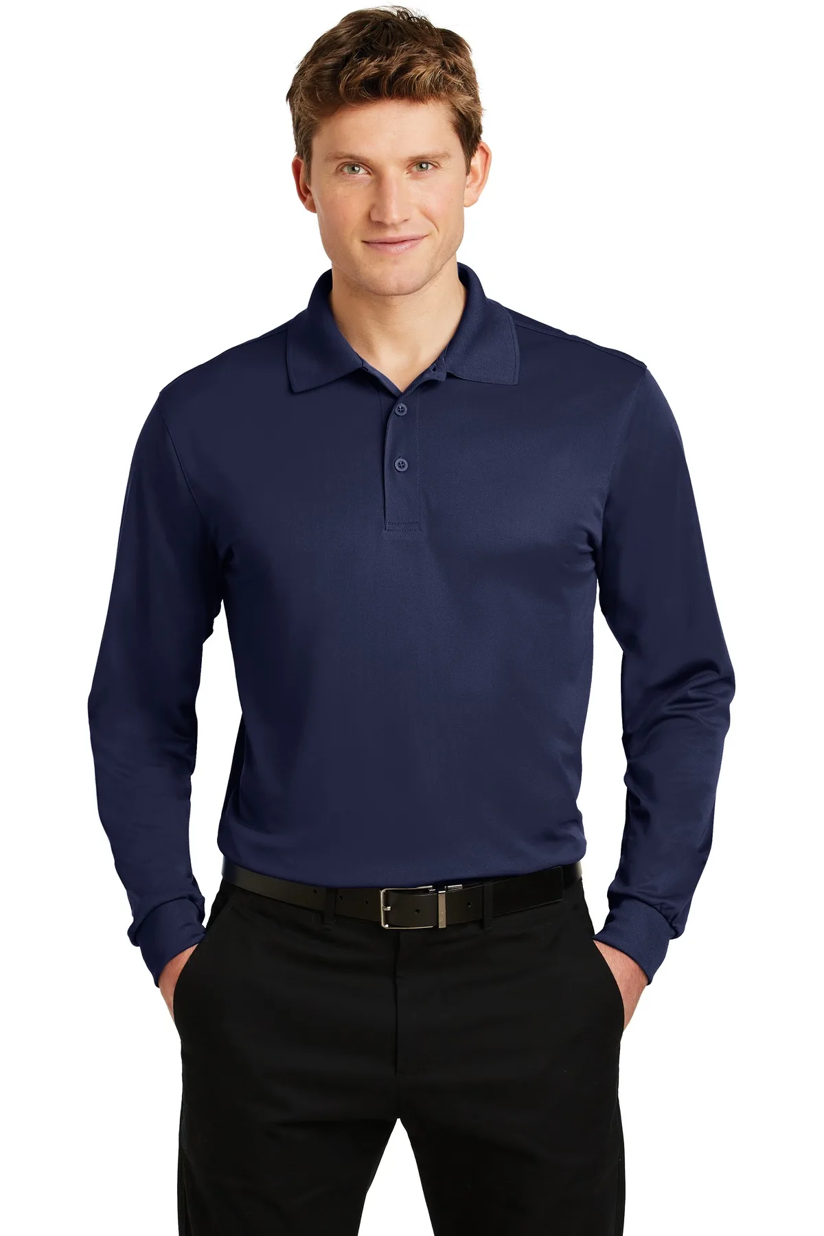 Sport-Tek® Long Sleeve Micropique Sport-Wick® Polo. view 5