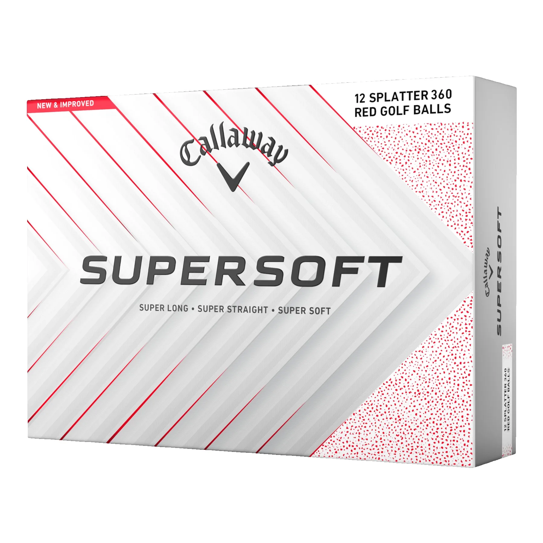 Callaway Supersoft Splatter 360 Golf Balls - Red Splatter