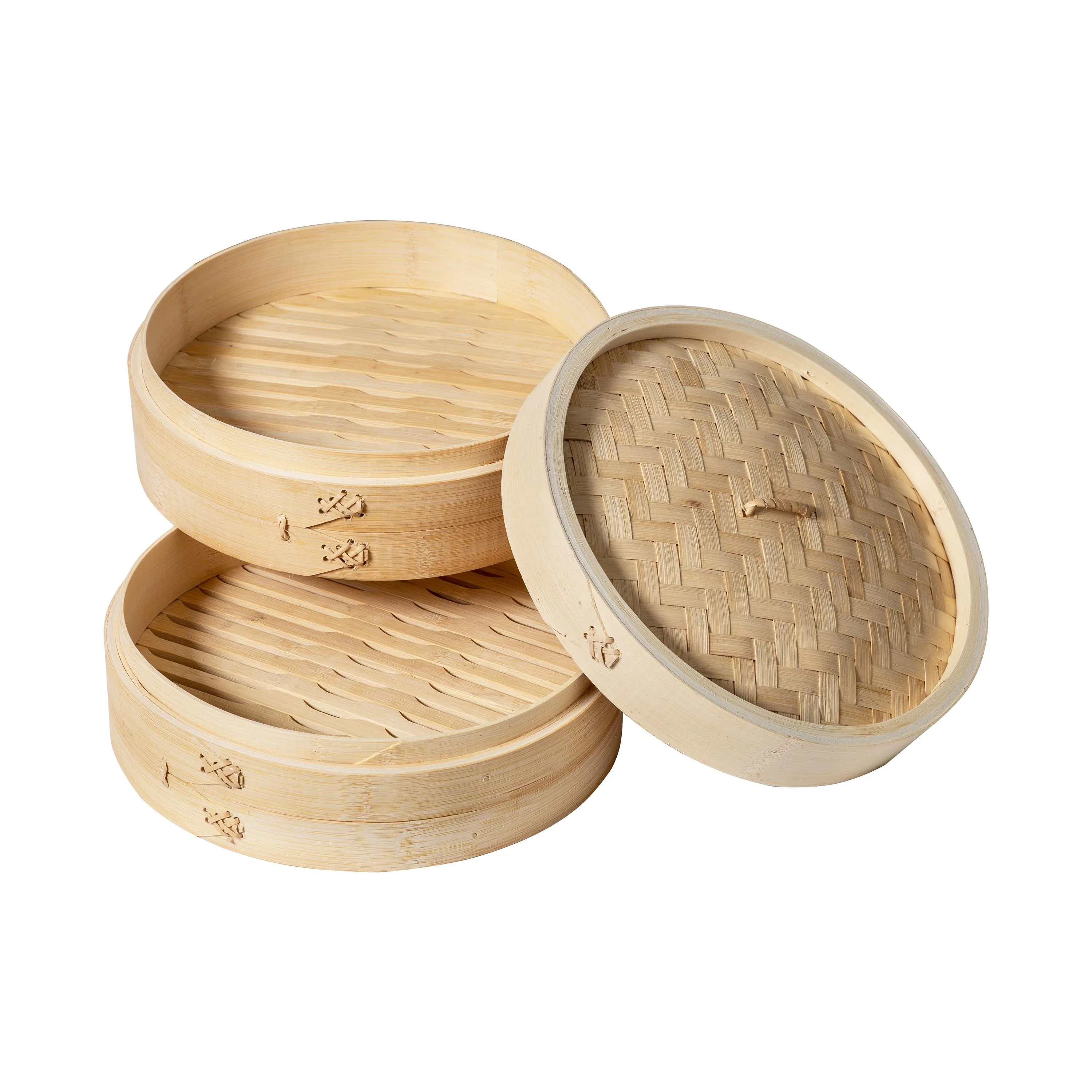 KitchenSupply Joyce Chen - 2-Tier Bamboo Steamer Baskets, 10-Inch