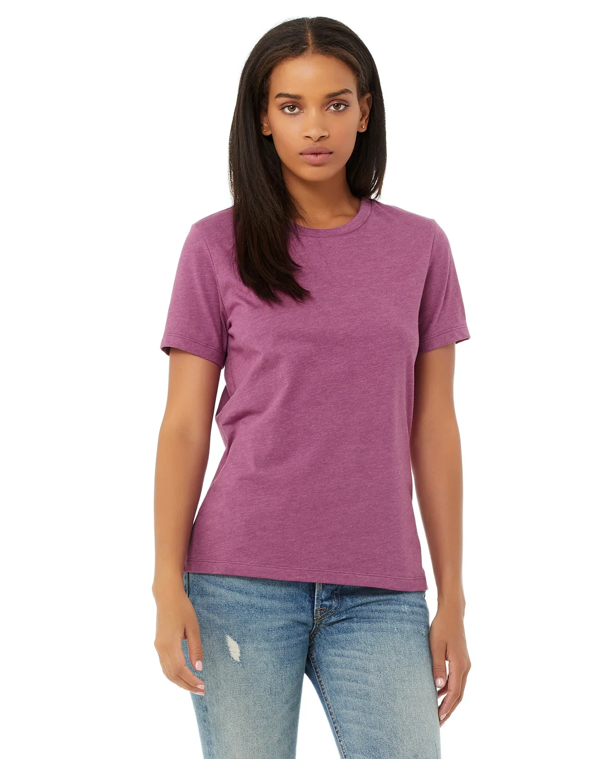 BELLA+CANVAS Ladies' Relaxed Heather CVC Short-Sleeve T-Shirt view 5