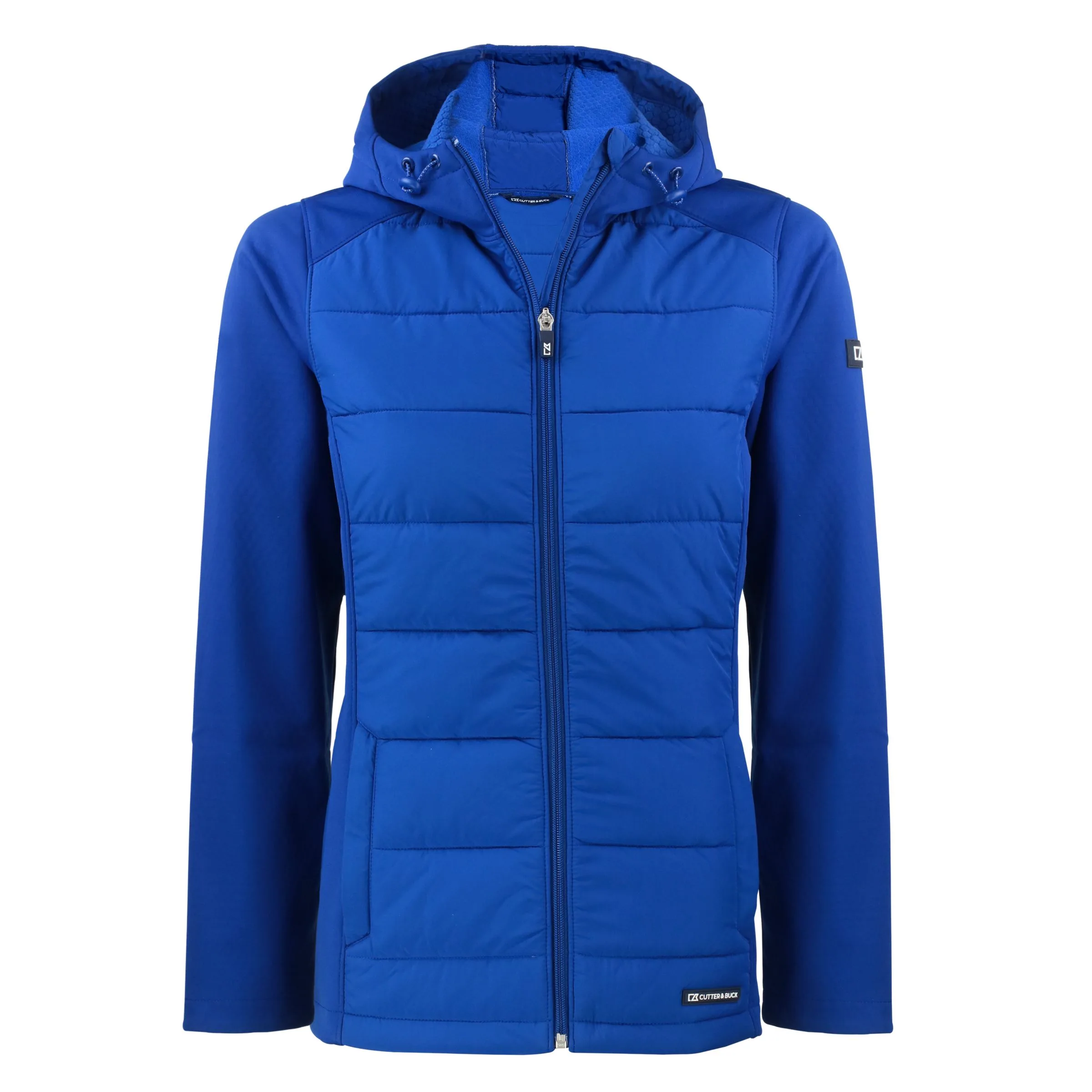 Cutter & Buck Evoke Hybrid Eco Softshell Recycled Full Zip Womens Hooded Jacket view 5