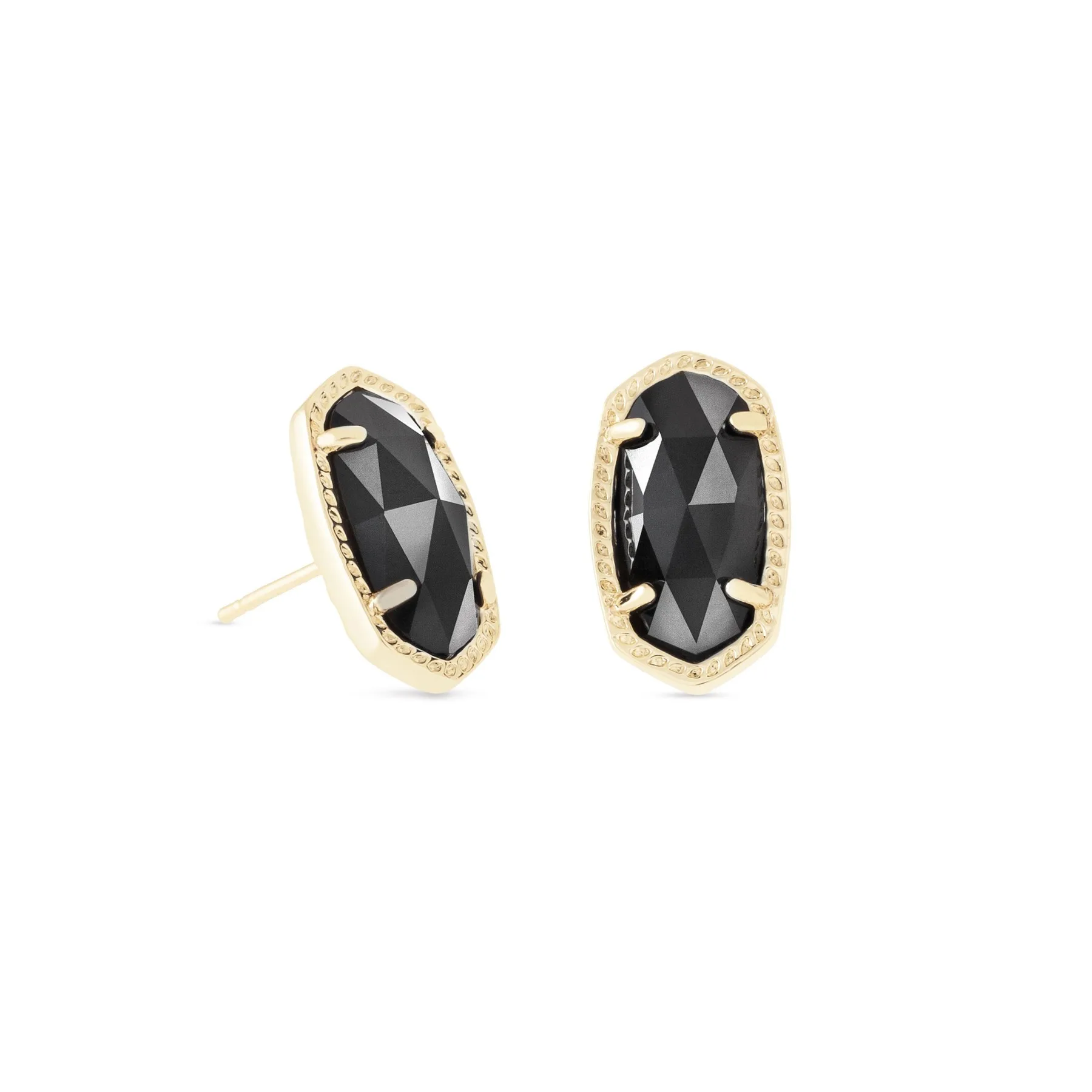 Kendra Scott Ellie Gold Stud Earrings in Black