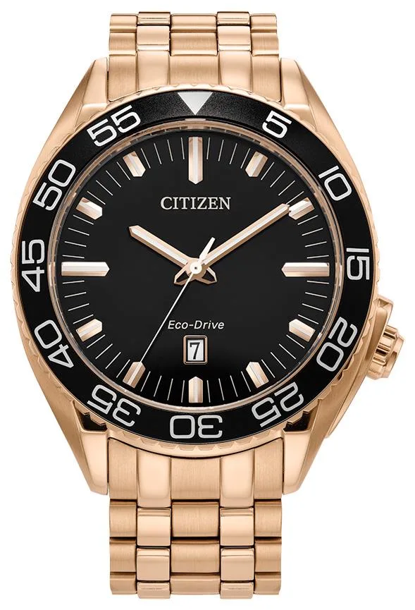 Citizen Watch Men's Sport Luxury Stainless Steel Bracelet Watch, Black Dial