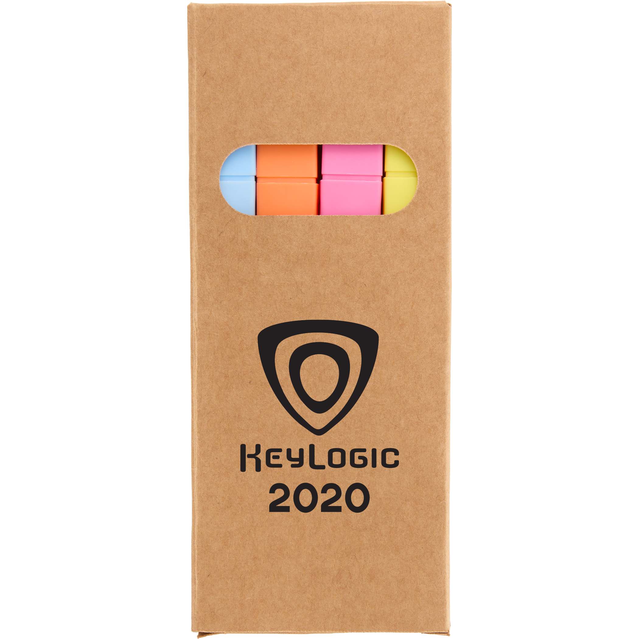 4-Piece Square Recycled Highlighter Set