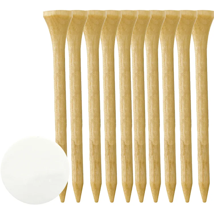 10 Wood Golf Tees and Ball Marker view 2