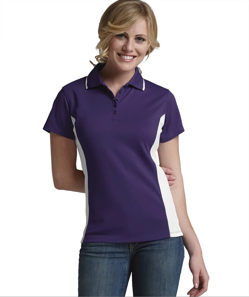 Women's Color Blocked Wicking Polo Shirt