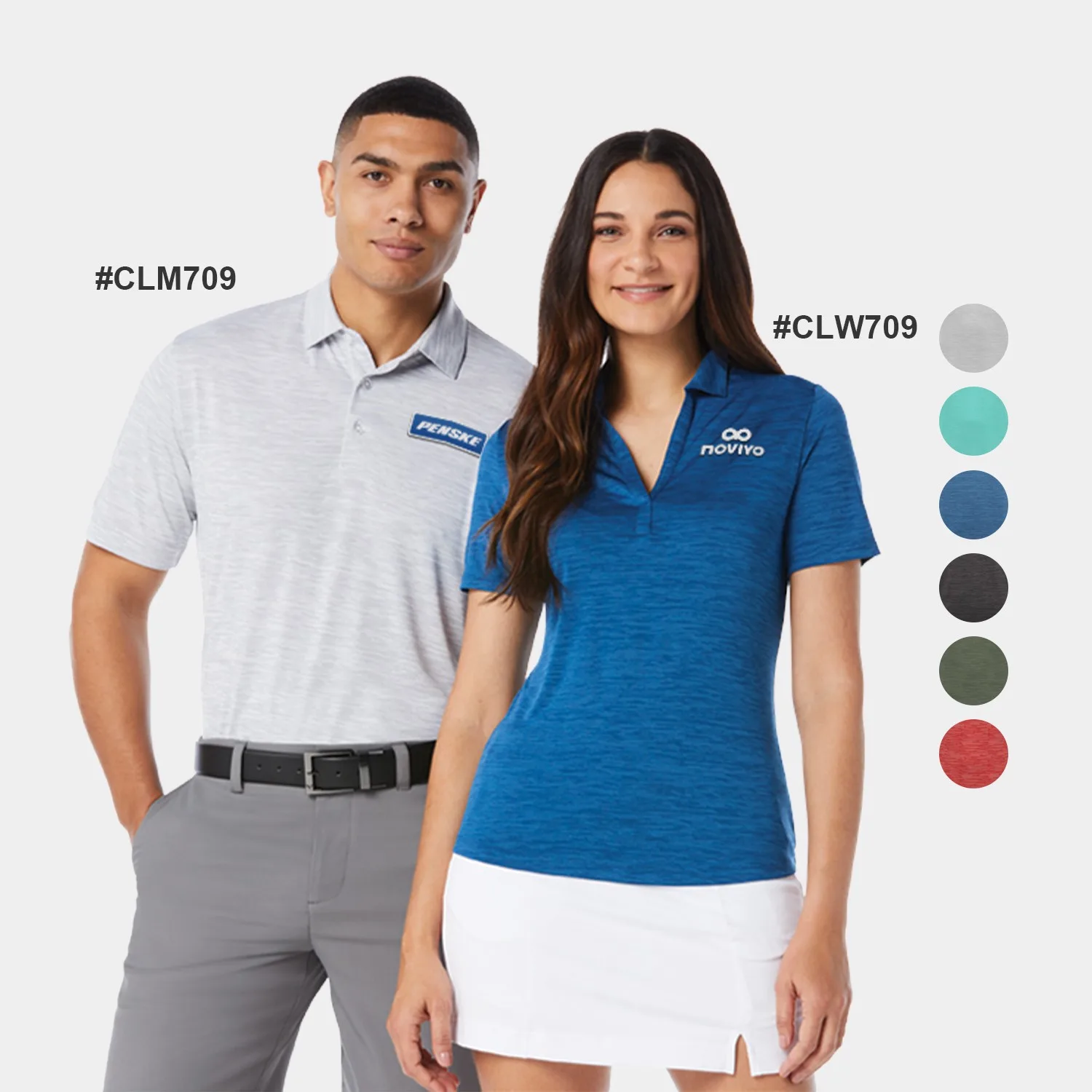 Callaway® Moisture Wicking Broken Stripe Men's Polo Shirt with Custom Logo