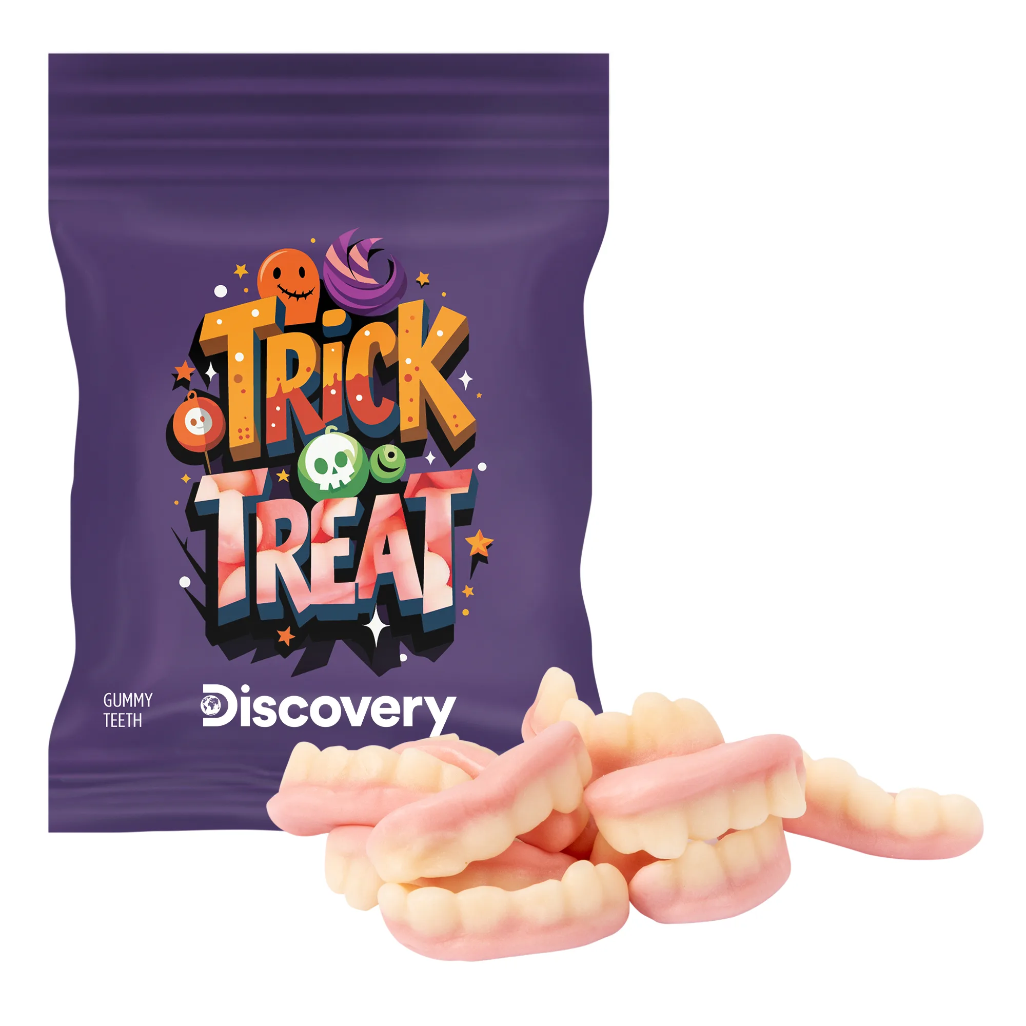 Clever Candy 2oz. Full Color DigiBag™ with Gummy Teeth