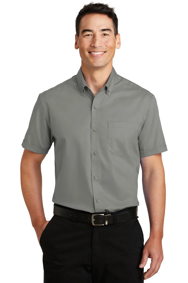 Port Authority® Short Sleeve SuperPro™ Twill Shirt. view 2