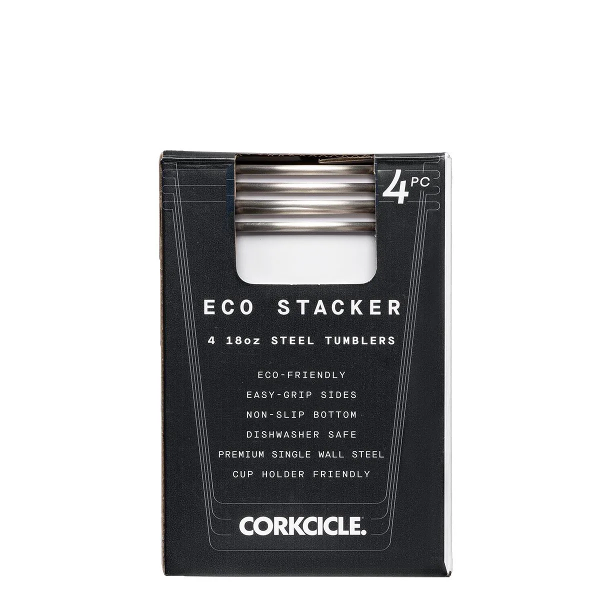 Corkcicle® 18Oz Eco Stacker 4-Pack - Gloss White
