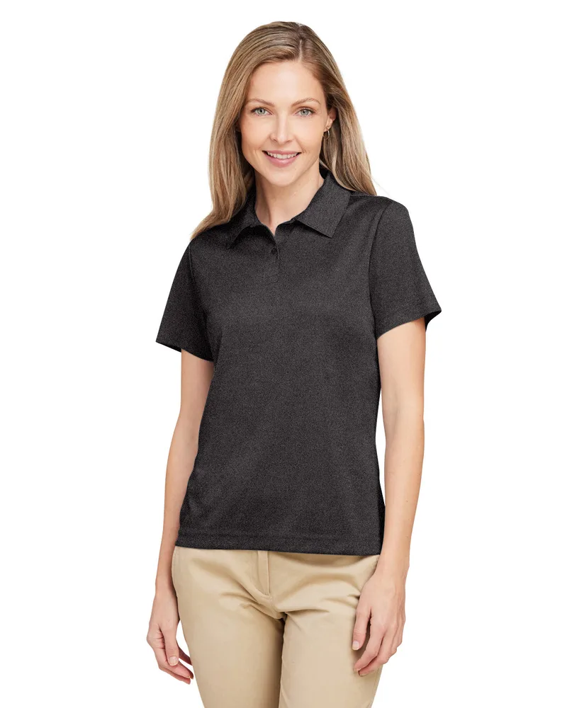 Team 365 Women's Zone Sonic Heather Performance Short Sleeve Polo Shirt view 2