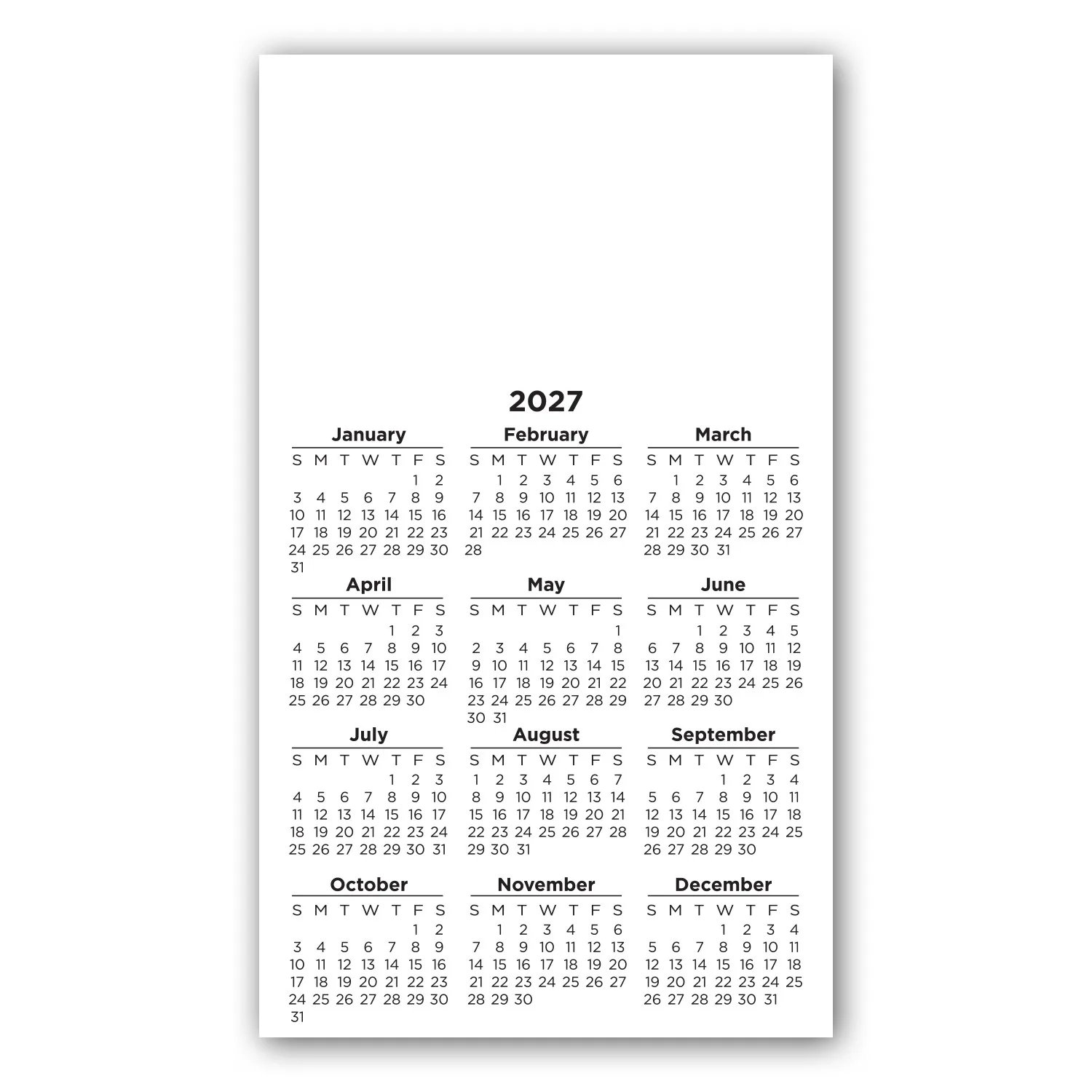 Calendar Square Corner Magnet 3 1/2 x 6 view 3