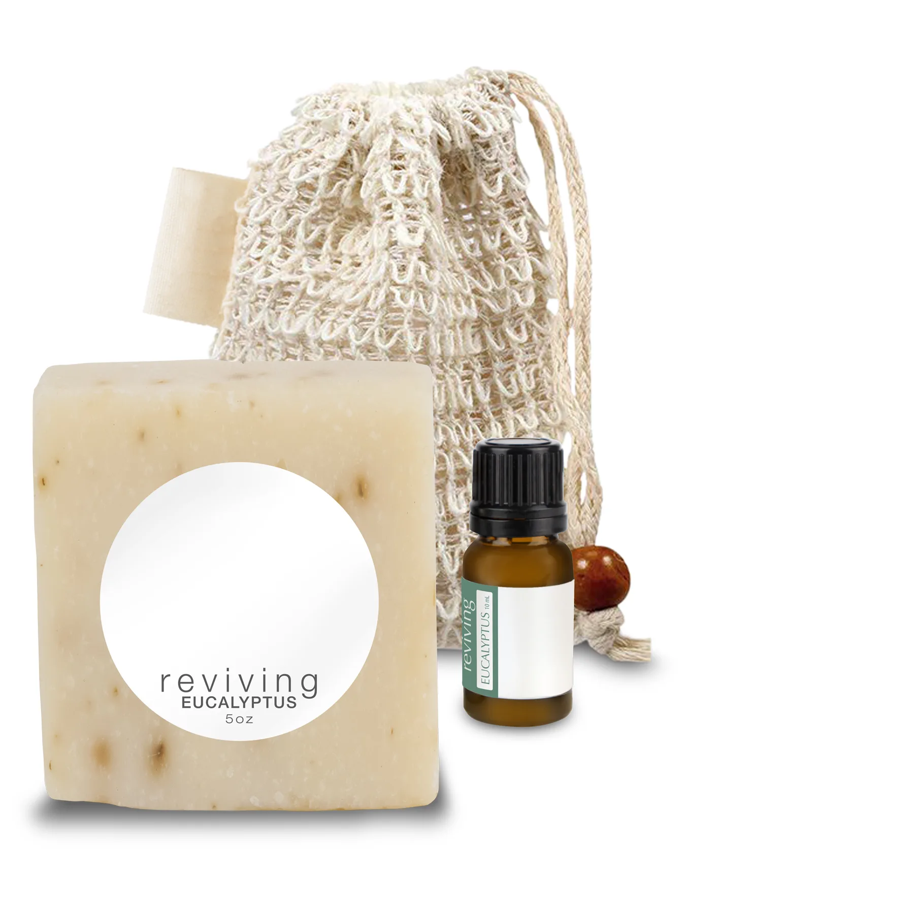 Loofah Bag with Soap and Essential Oil view 2
