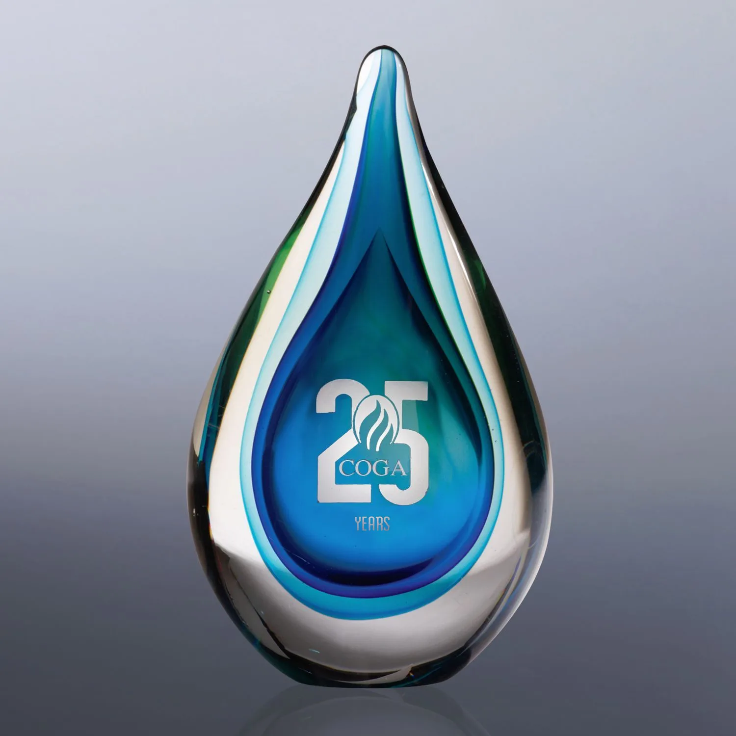 Fusion Art Glass Award w/ Clear Base view 3