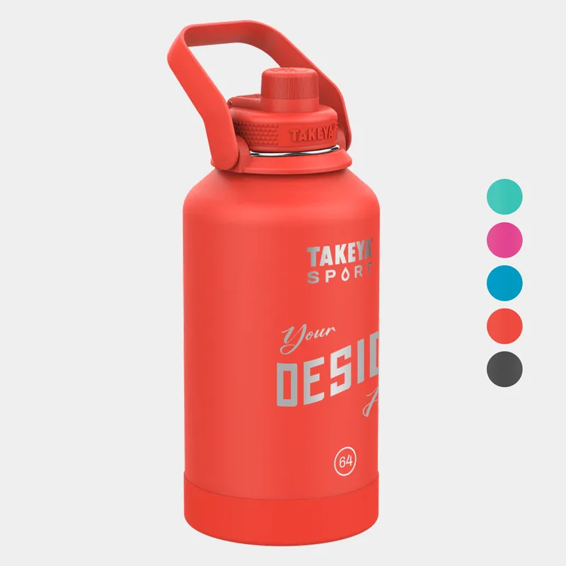 64 oz Takeya® Stainless Steel Insulated Sport Water Bottle w/ Spout Lid
