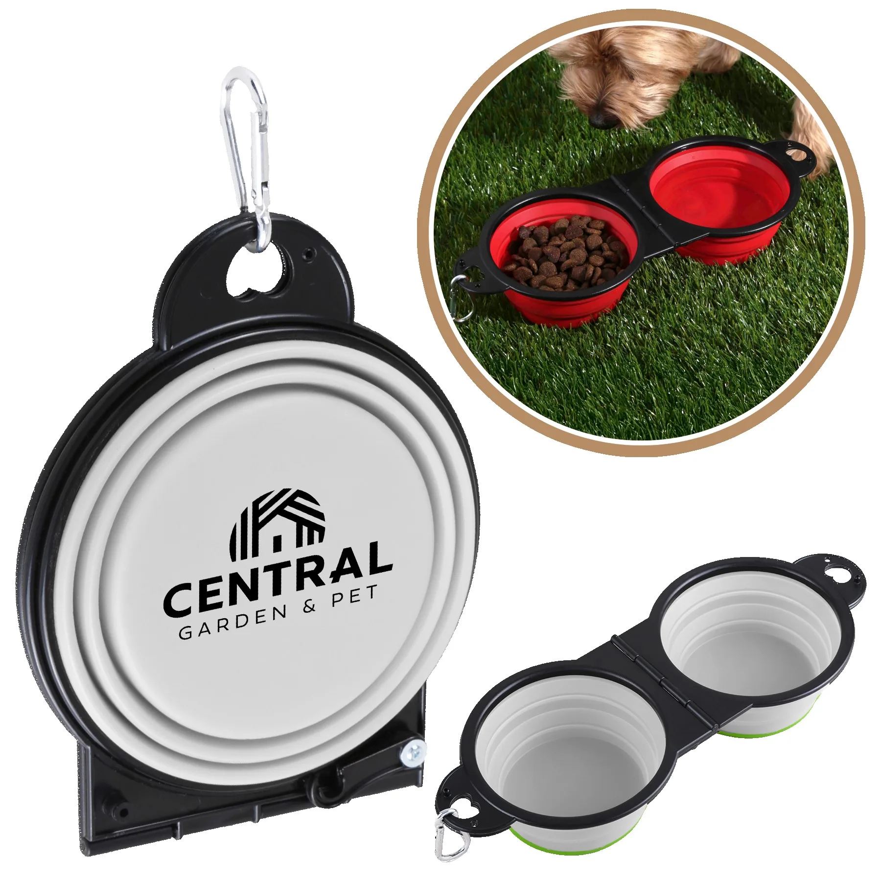 Dual Collapsible Pet Bowl view 7