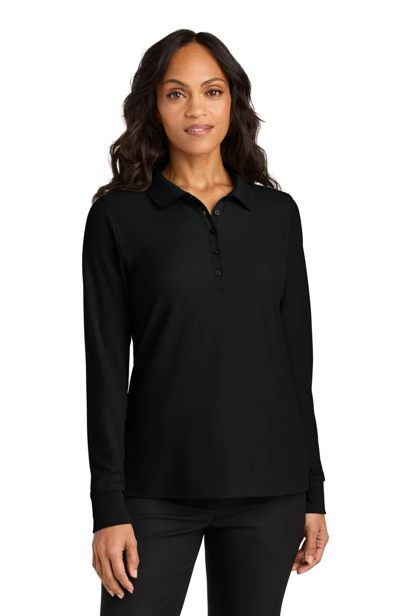 Port Authority® Women's Wearever Signature Pique Long Sleeve Polo view 3