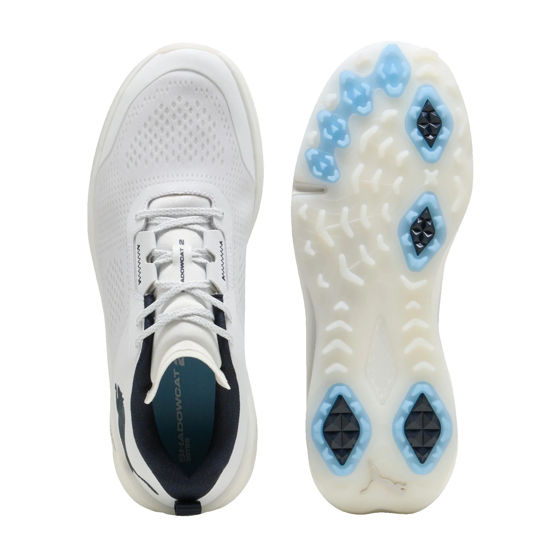 Puma Shadowcat NITRO 2.0 Golf Shoes - Puma White/Deep Navy