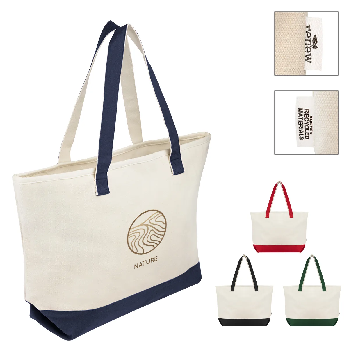 Large Starboard Recycled Cotton Canvas Tote Bag view 2