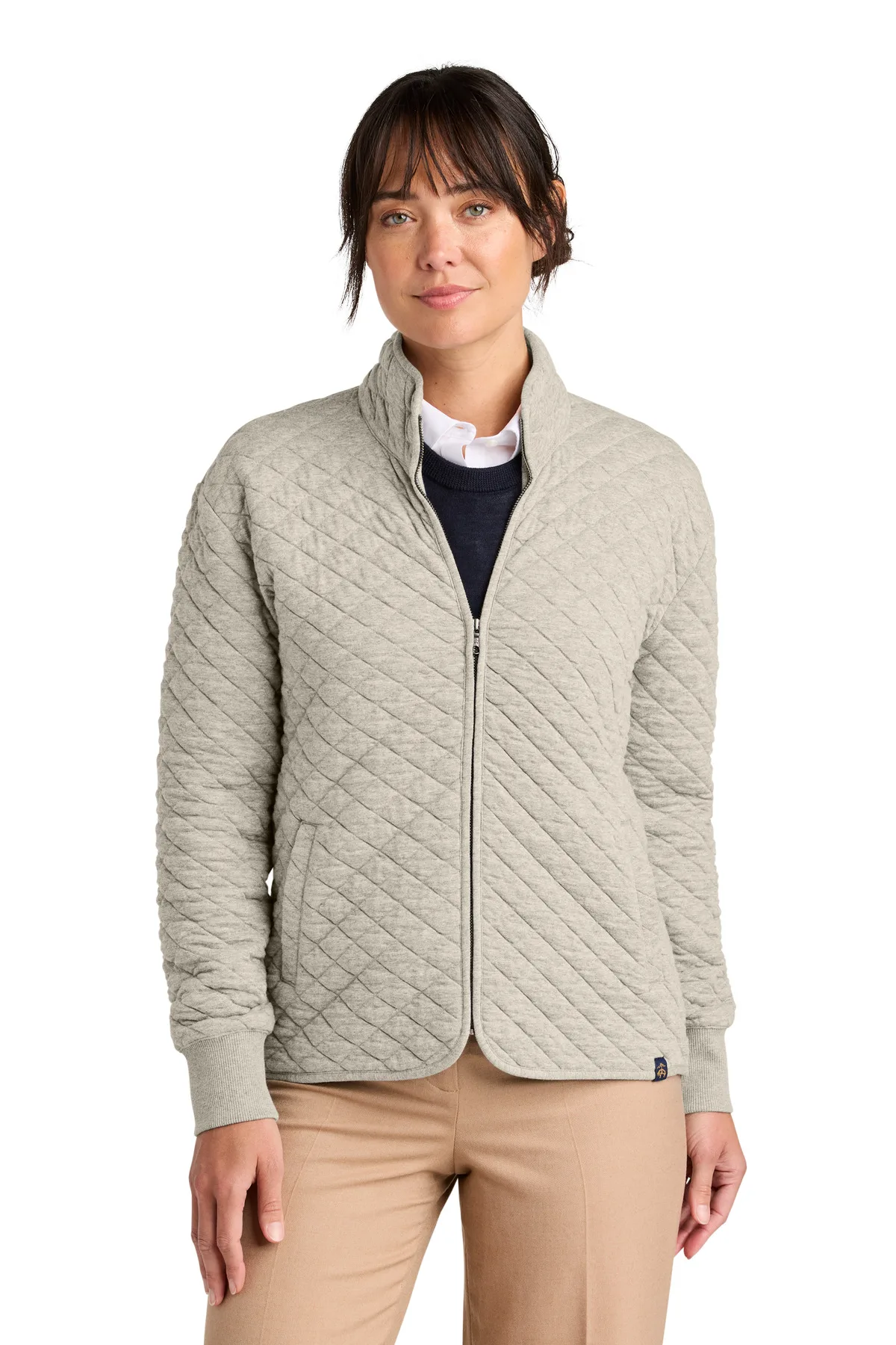 Brooks Brothers® Women's Diamond Quilt Full-Zip view 4