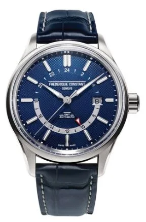 Citizen® Frederique Constant Yacht Timer GMT w/Blue Alligator Strap & Extra Rubber Strap
