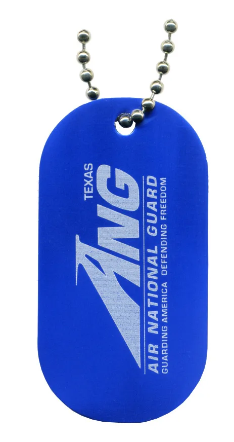 Anodized Aluminum Dog Tag w/ 23" Ball Chain view 2