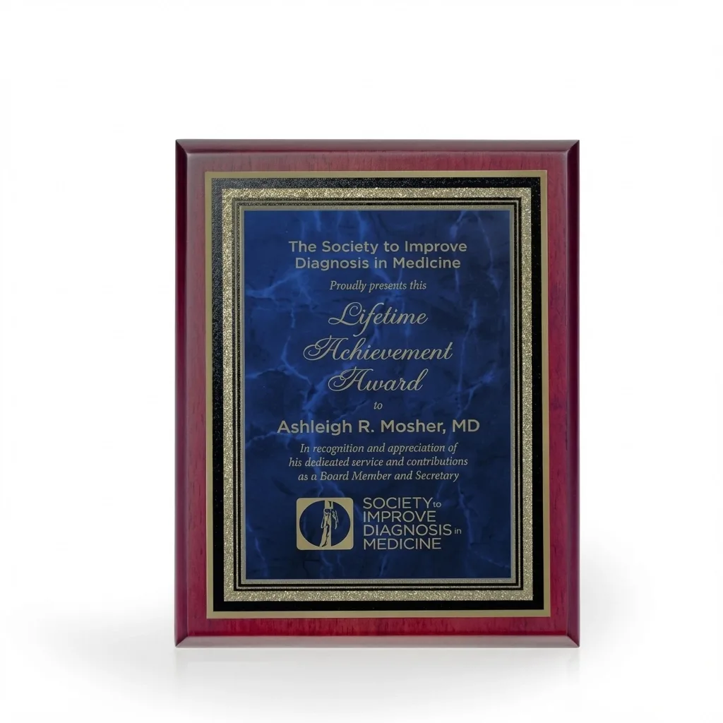 Classique Mahogany Finish Award Plaque, view 4