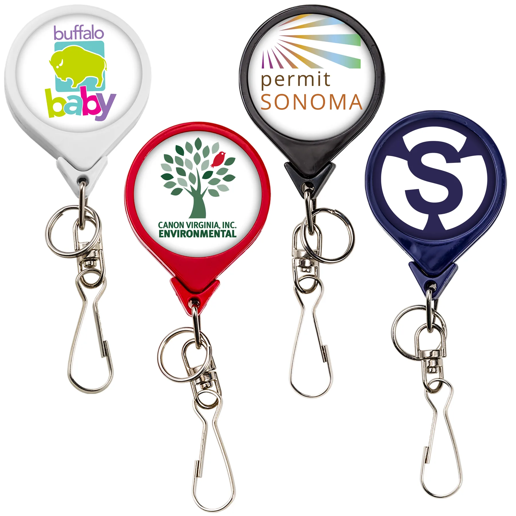 Bamboo Jumbo Round Retractable Badge Reel
