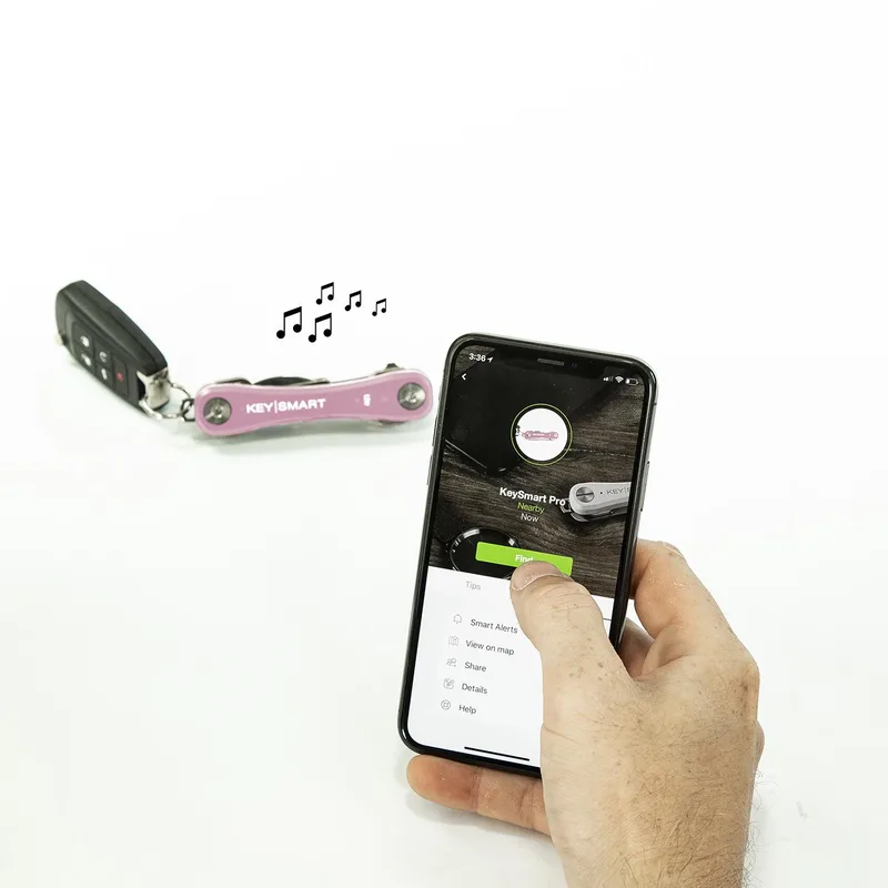 KeySmart Pro w/Tile™ Smart Location Key Organizer - Rose Gold