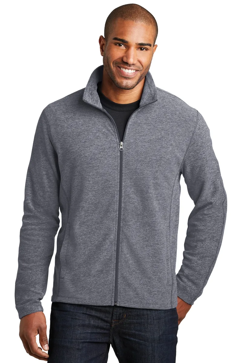 Port Authority® Heather Microfleece Full-Zip Jacket. view 3