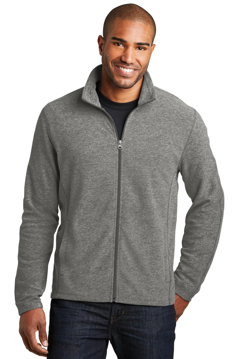 Port Authority® Heather Microfleece Full-Zip Jacket. view 2