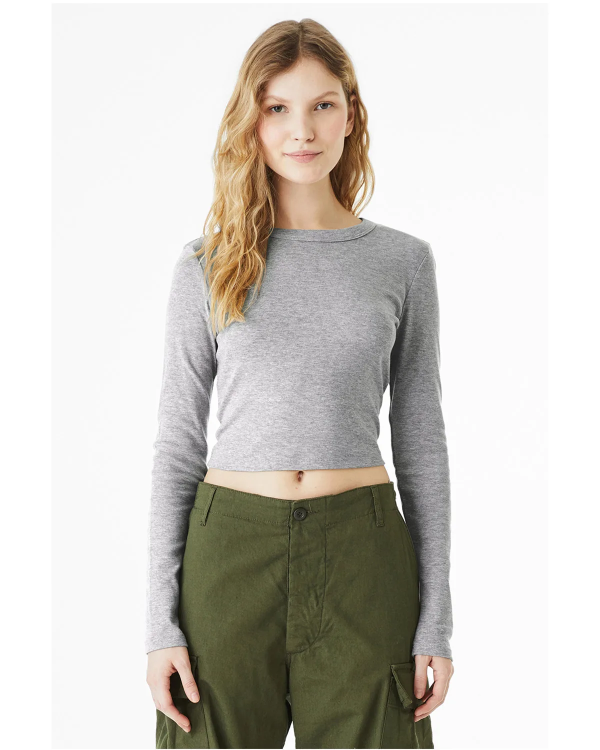 BELLA+CANVAS Ladies' Micro Ribbed Long Sleeve Baby T-Shirt