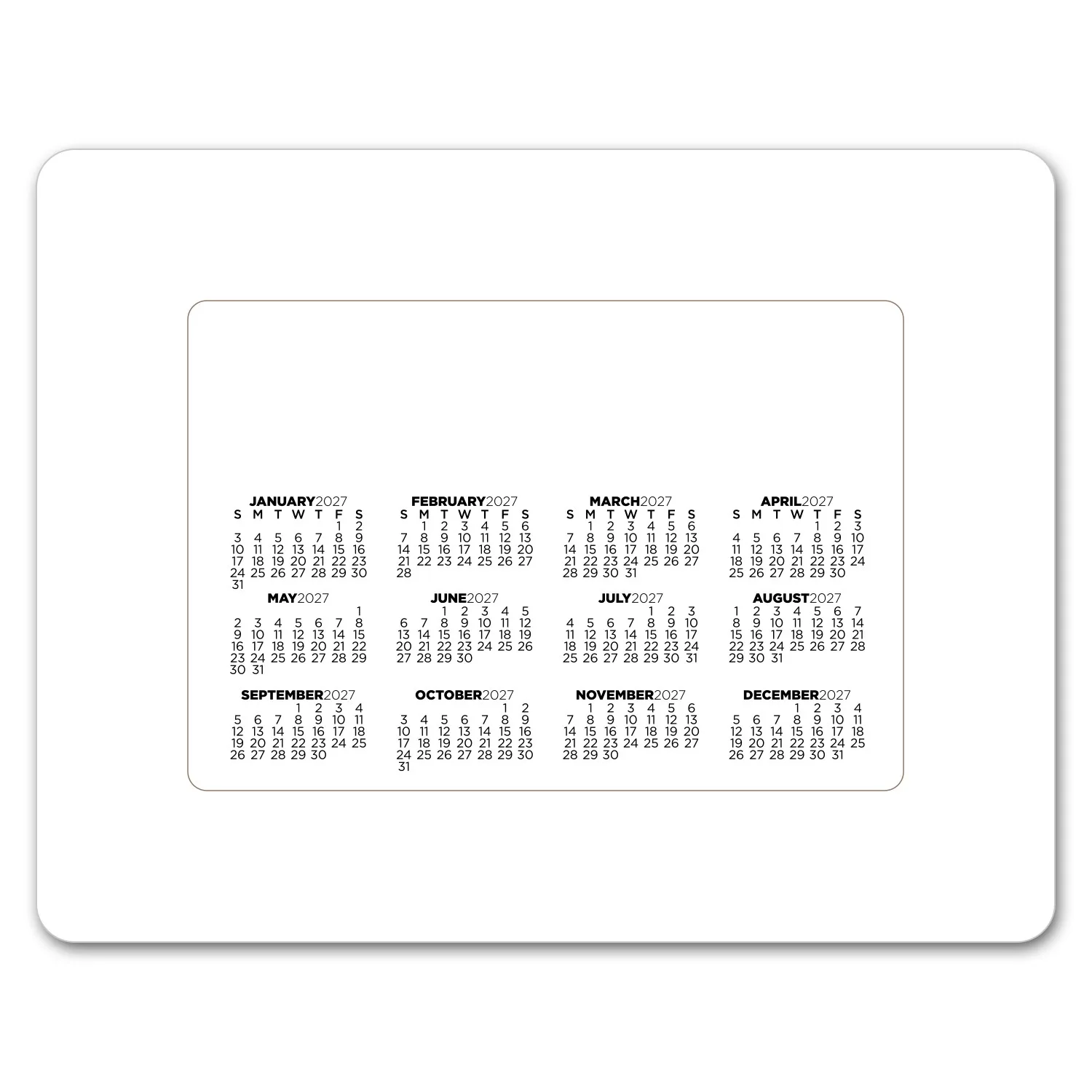 Calendar Punch Out Picture Frame view 3