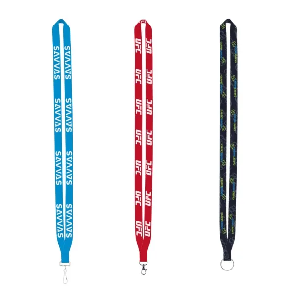 IMPORT Rush 1/2" Dye-Sublimated Lanyard with Sewn Silver Metal Split-Ring view 2