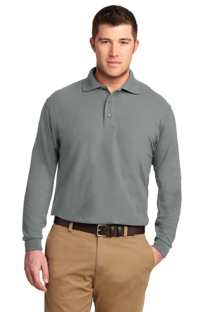 Port Authority® Silk Touch™ Long Sleeve Polo. view 2