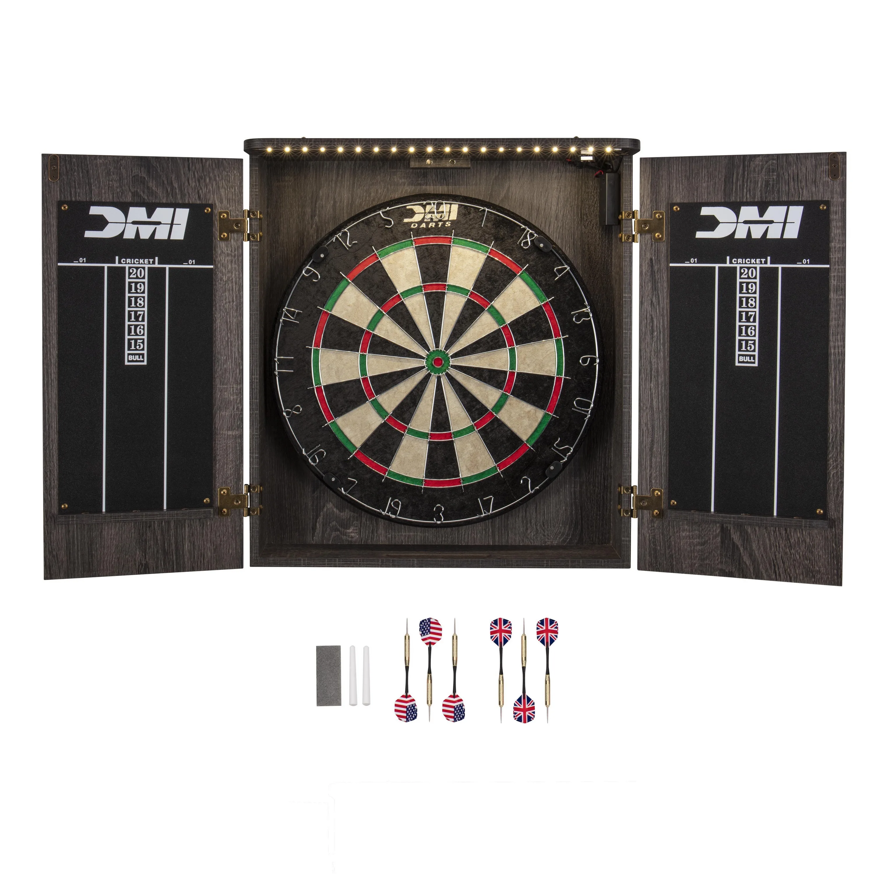 Escalade Sports Dmi Sports - Paris Lighted Dartboard Cabinet Set