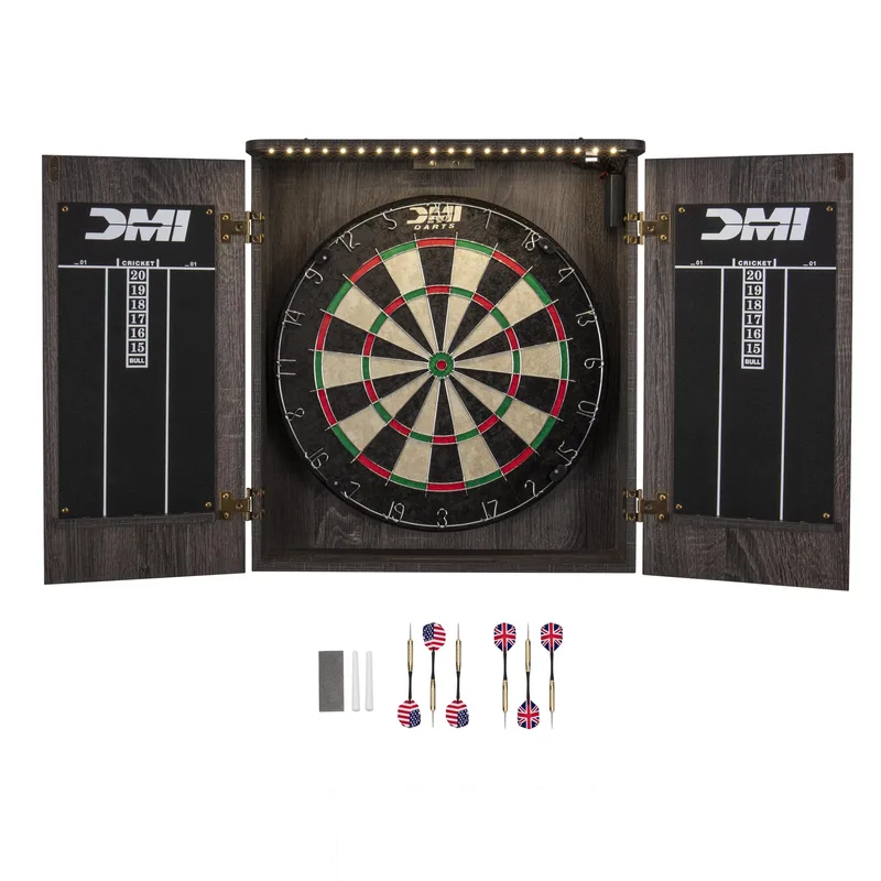 Escalade Sports Dmi Sports - Paris Lighted Dartboard Cabinet Set